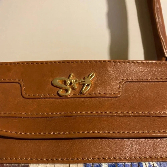 Handmade painted multicolor leather fringe bag - Picture 4 of 10